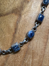 Load image into Gallery viewer, Vintage Lapis Necklace Mexican Silver