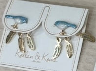 Load image into Gallery viewer, 3-D Front Back Earrings