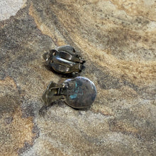 Load image into Gallery viewer, Vintage Sterling SIlver Turquoise Clip on Earrings