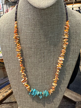Load image into Gallery viewer, Vintage Spiny Oyster, Turquoise and Heishi Necklace