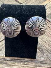 Load image into Gallery viewer, Vintage Hopi Man in the Maze Earrings