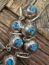 Load image into Gallery viewer, Vintage Sterling Turquoise Inlay Necklace