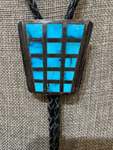 Load image into Gallery viewer, Vintage Zuni Turquoise Inlay Bolo