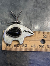 Load image into Gallery viewer, Vintage Black Onyx Bear Pendant
