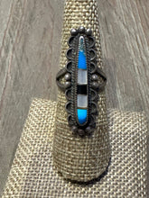 Load image into Gallery viewer, Vintage Zuni Inlay Ring