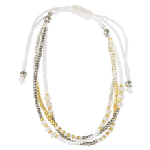 Load image into Gallery viewer, Light Layers White Bead Pull Bracelet