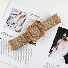 Load image into Gallery viewer, Vintage Braided Square Buckle Belt