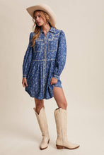 Load image into Gallery viewer, Embroidered Western Shirt Dress