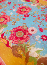 Load image into Gallery viewer, Cotton Scarf - Paisley Poppies: Blue