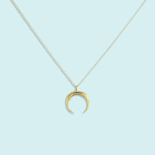 Load image into Gallery viewer, Gold Crescent Moon Necklace: 18 Inch