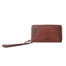 Load image into Gallery viewer, Myra Zidana Elko Braided Veg Tanned Leather Wallet in Auburn Glow