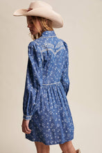 Load image into Gallery viewer, Embroidered Western Shirt Dress