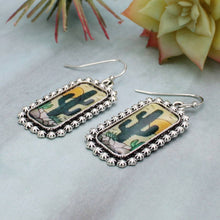 Load image into Gallery viewer, Desert Vista Silver Print Earrings