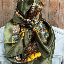 Load image into Gallery viewer, Olive Tone Paisley Wild Rag