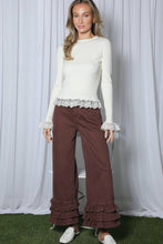 Load image into Gallery viewer, Lace Trim Knitted Top