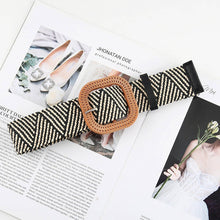 Load image into Gallery viewer, Vintage Braided Square Buckle Belt