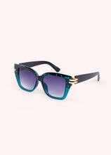 Load image into Gallery viewer, Philomena Sunglasses - Teal Tortoiseshell: Green