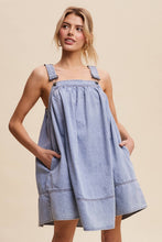 Load image into Gallery viewer, Denim A-Line Overall Dress