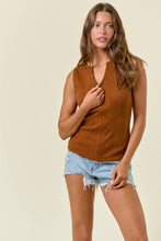 Load image into Gallery viewer, V-Neck Zipper Tank