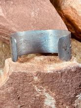 Load image into Gallery viewer, Vintage Navajo Sterling Silver Hand Stamped Wide Cuff Bracelet