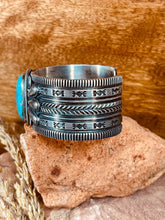 Load image into Gallery viewer, Left side of cuff showing detailed art work