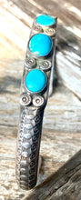 Load image into Gallery viewer, 3 Stone Turquoise Cuff