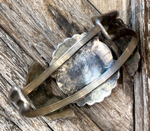 Load image into Gallery viewer, Zuni Sunface Cuff with Turquoise and Coral stones