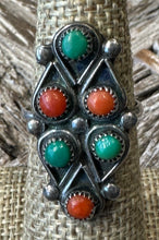 Load image into Gallery viewer, Coral & Turquoise Ring
