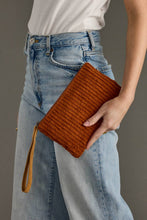 Load image into Gallery viewer, Rust Corduroy Wristlet

