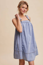 Load image into Gallery viewer, Denim A-Line Overall Dress
