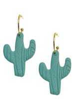Load image into Gallery viewer, Cactus Polymer Clay Earrings
