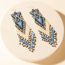 Load image into Gallery viewer, Mesa Twilight Beaded Fringe Earrings
