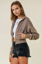 Load image into Gallery viewer, Vintage Washed Zip-Up Hoodie
