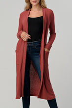 Load image into Gallery viewer, Midi Length Ribbed Cardigan

