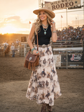 Load image into Gallery viewer, Cowboy Print Lined Skirt
