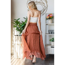 Load image into Gallery viewer, Lace Overlay Midi Skirt
