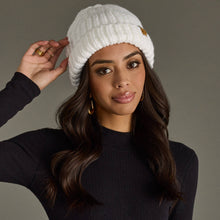 Load image into Gallery viewer, White Chunky Knit Beanie
