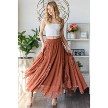 Load image into Gallery viewer, Lace Overlay Midi Skirt
