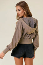 Load image into Gallery viewer, Vintage Washed Zip-Up Hoodie
