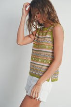 Load image into Gallery viewer, Geo Pattern Knit Top
