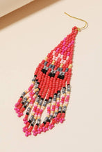 Load image into Gallery viewer, Triangle Seed Beaded Fringe Earrings
