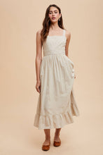 Load image into Gallery viewer, Striped Cotton Apron Dress
