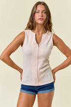 Load image into Gallery viewer, V-Neck Zipper Tank
