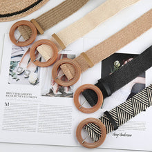 Load image into Gallery viewer, Vintage Braided Round Buckle Belt
