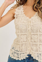 Load image into Gallery viewer, Crochet Lace Tank
