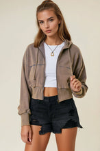 Load image into Gallery viewer, Vintage Washed Zip-Up Hoodie
