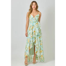 Load image into Gallery viewer, Ruffle Floral Chiffon Spliced Dress
