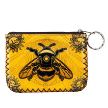 Load image into Gallery viewer, Bee Print Hand Stitch Coin Purse

