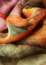 Load image into Gallery viewer, Linen/Cotton Scarf - Botany Bliss: Purple
