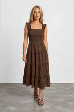 Load image into Gallery viewer, Plaid Smocked Midi Dress
